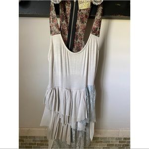 Boutique top with floral and lace